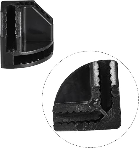 Miniatura 4 de uxcell Conectores de cubo de alambre de plástico, clip de hebilla de rejilla de 0.906 x 0.906 in para organizador de gabinete, negro, 24 unidades