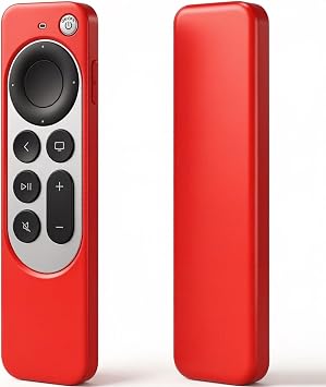 Protective Case for Apple TV Siri Remote - Silicone Remote Cover for Apple TV 4K / HD Siri Remote Controller 2nd Gen / 3rd Gen - Red