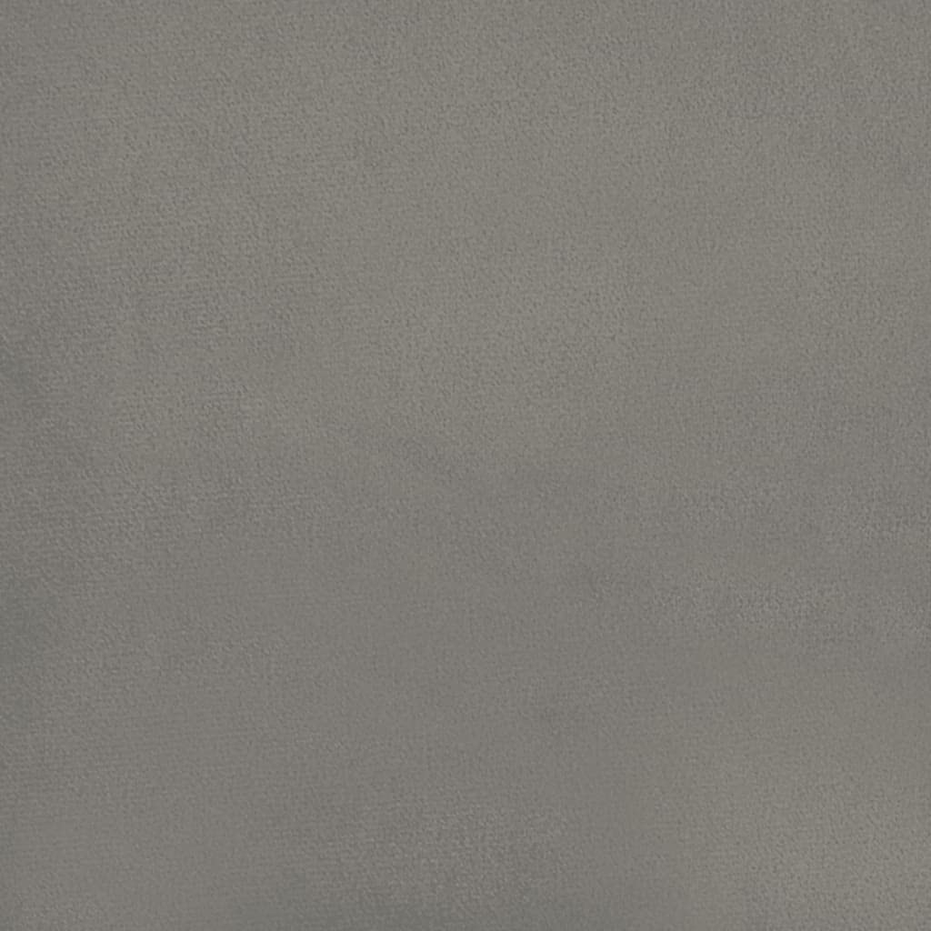 vidaXL Polsterbett, Bett Bettgestell mit Lattenrost, Schlafzimmerbett Doppelbett mit Stützbeinen, Bettrahmen Schlafzimmermöbel, Hellgrau 120x200cm Samt