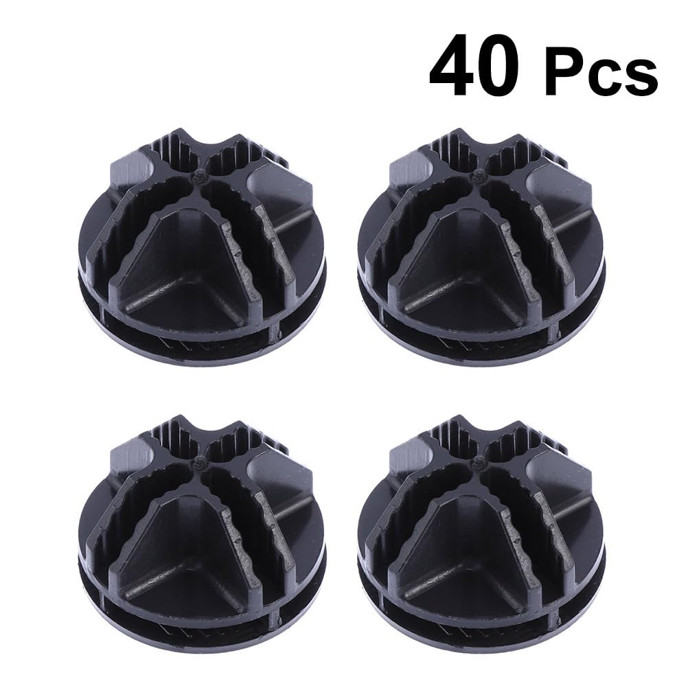 VICASKY 120 Pcs Black Storage Shelves White Shoe Shelves White Cabinet Plastic Connectors for Wire Shelving Plastic Connector Wire Grid Cube Wire Grid Cube Organizers Black Wire Cube Shelf