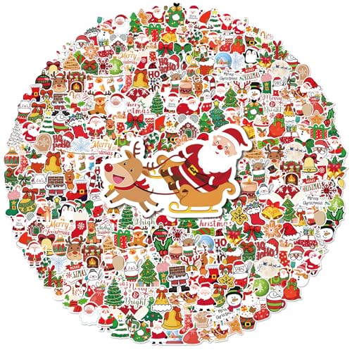 Calcomanías de Navidad para niños Anwyll pegatinas de vinilo infantil para álbumes de recortes 300 uds 2