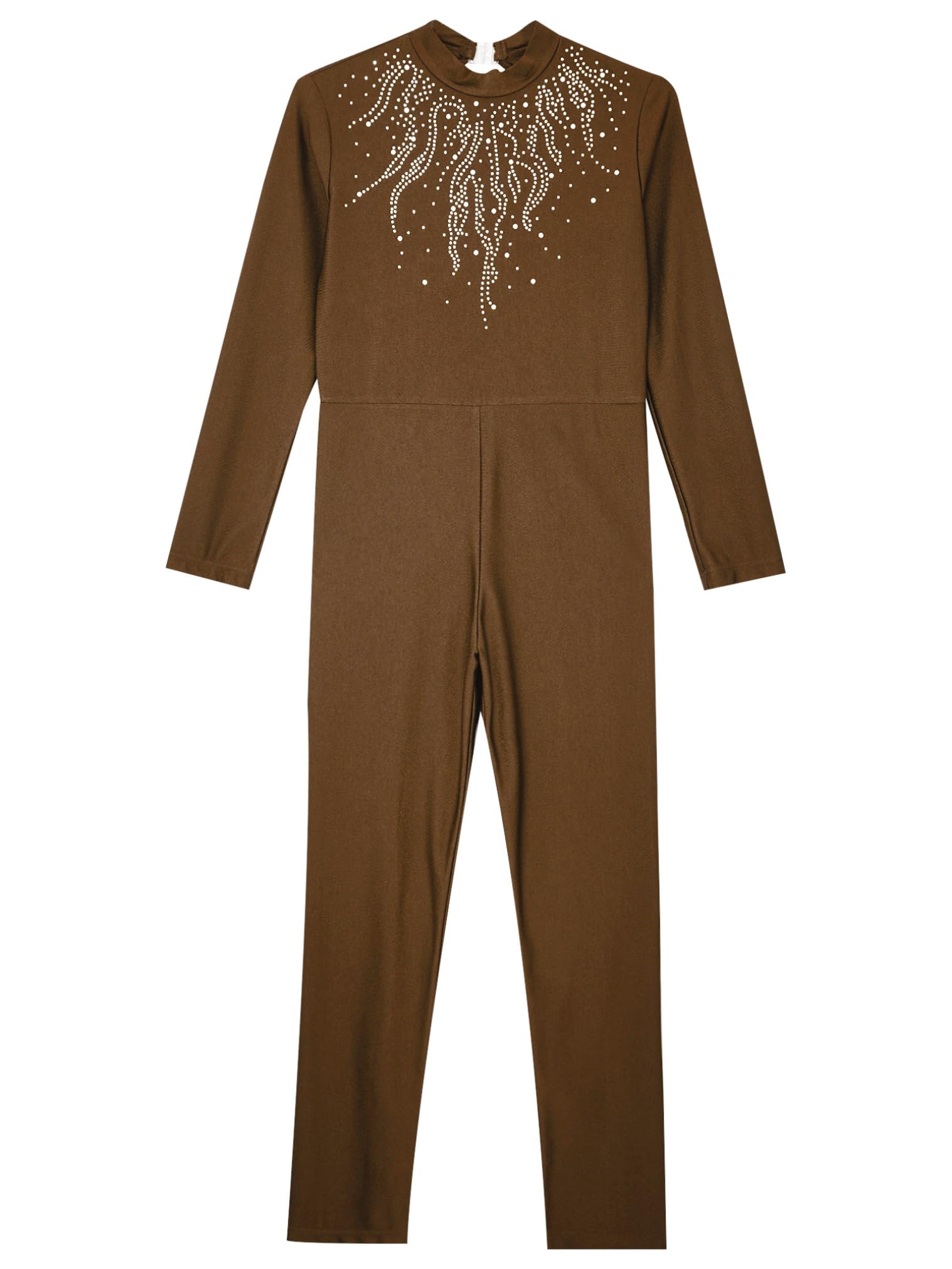 JEATHA Maillot De Gimnasia Niña Maillot Manga Larga Mono Elástico De Gimnasia Rítmica Body Elástico De Danza Clásica Mono De Deportivo