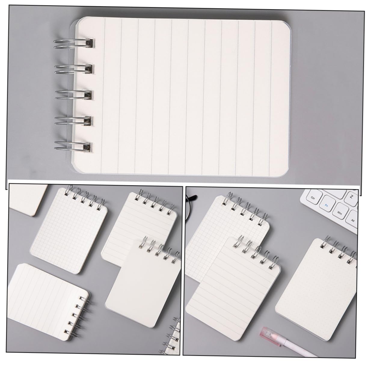 DOITOOL 5 Set Quaderni Mini Portatili Spirale Note Per Ufficio E Scuola Taccuini Con Spessa Per Elegante 4 Pezzi*5