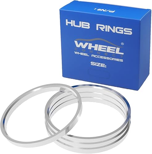 WHEEL CONNECT Anillos centrados en el buje, 121.3 a 116.7 (117) Juego de 4, Abrazaderas de aleación de aluminio, 8 pernos Anillos de cubo de