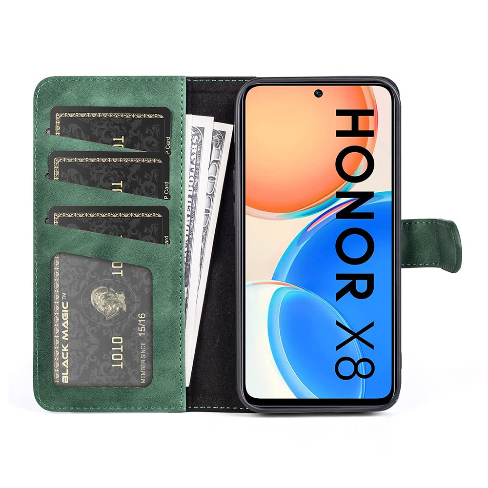 SEEKO Cover per Honor X8 Portafoglio, Custodia Magnetica Flip Case con