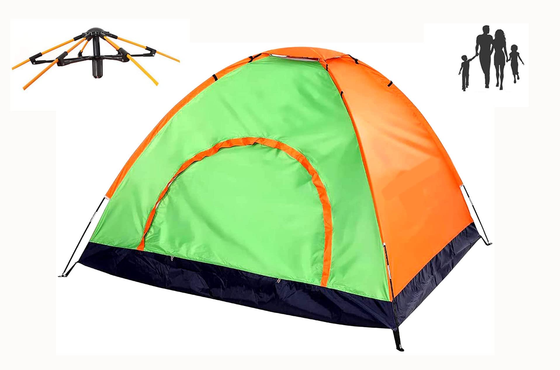 GO2CAMPS Camping Tent 4 Person, Instant Automatic Pop Up Dome Tent,Portable Windproof Lightweight for Family Backpacking Hunting Hiking Outdoor Beach Tent and Picnic Tent (Multicolors)