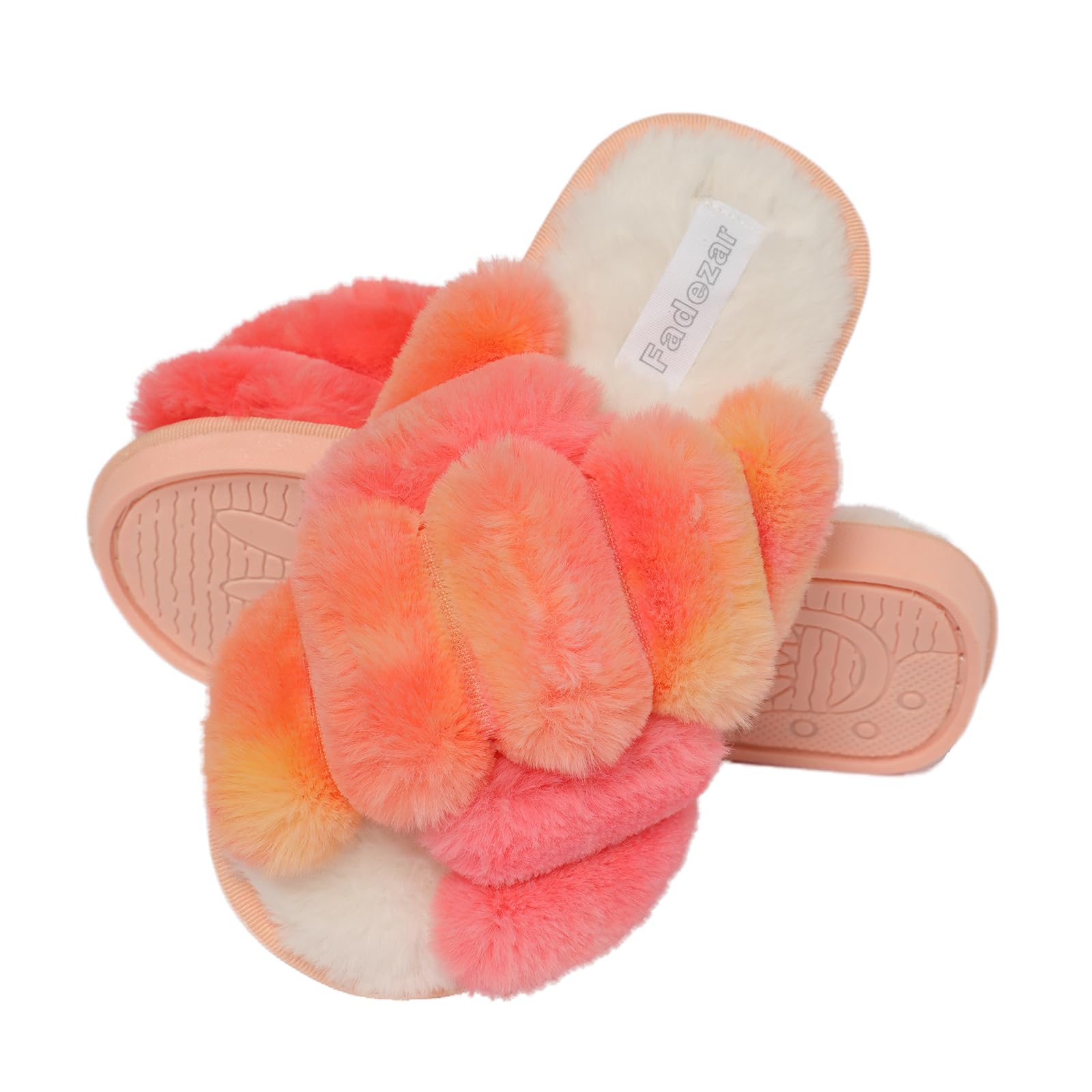 Fadezar Pantofole Peluche Donna Ciabatte da Casa Comode Invernali Moda Scarpe Sandali Slippers