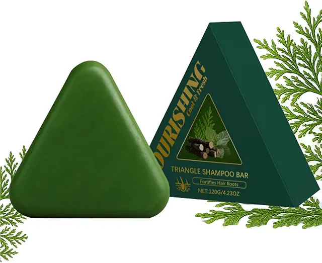 Nature Triangle Shampoo Bar 120g | Shampoo Solido Acqua di Riso | Sapone Capelli Delicato