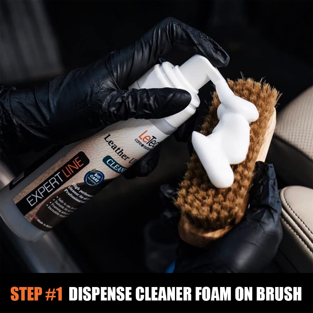 Letech Leather Ultimate Cleaner (200ml) for Leather Car Interiors, Leather Apparel, Leather Furniture, Leather Sneakers,Leather Bags and More