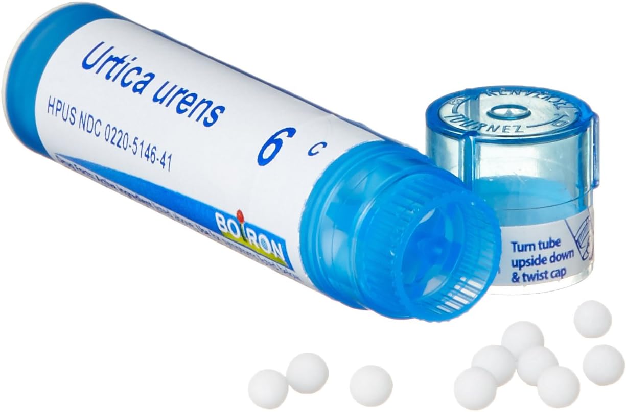 Boiron Urtica Urens 6C, 5-Pack of 80 Pellet Tubes, Homeopathic Medicine for Skin Rash