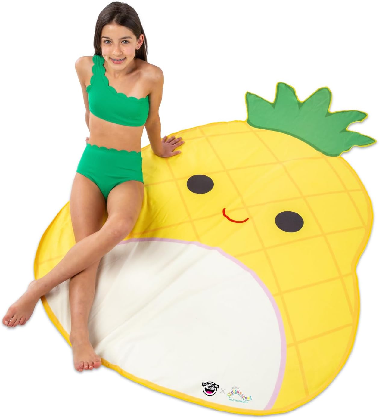 BigMouth x Squishmallows Beach Blanket, Large 5 ft Soft Fabric Travel Towel for Sand-Free Lounging - Fifi the Fox