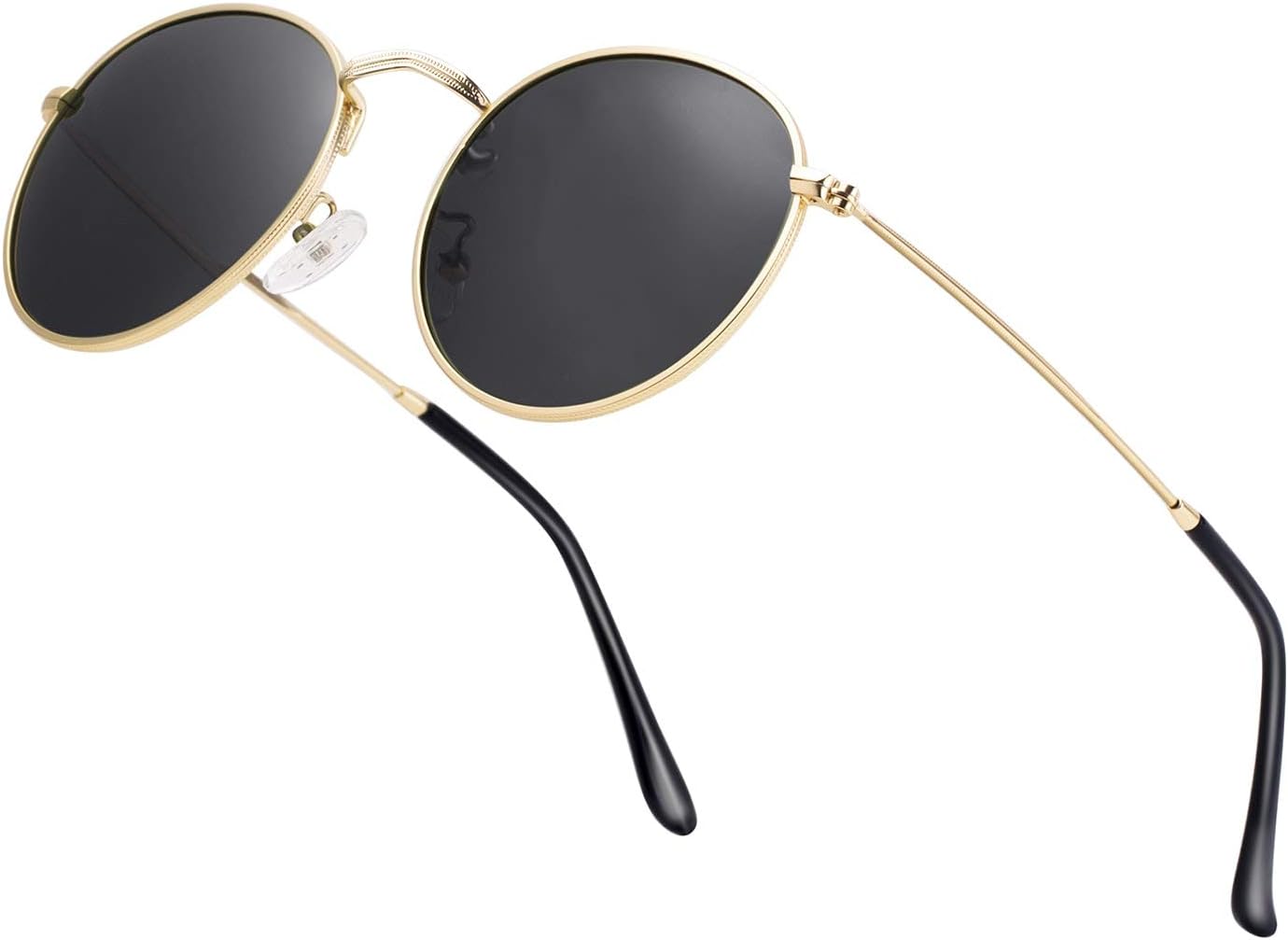 Small Round Polarized Sunglasses Retro Men Women Mirrored Lens Metal Frame Circle Sun Glasses Shades