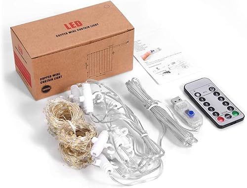 Cortina de Led 3x3m 300 luzes Led Decoração com Controle - YODHE