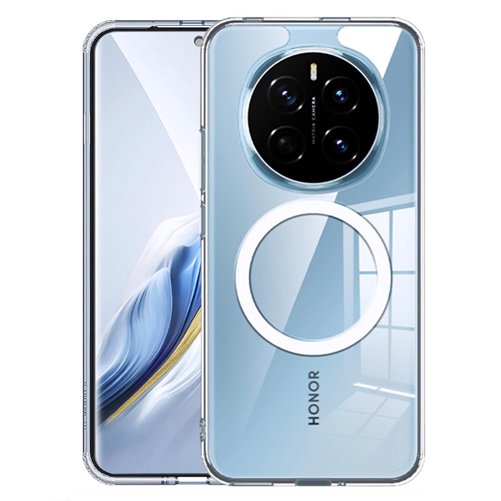 MuSylonz for Honor Magic 7 Pro Case, Compatible with Magsafe Wireless Charging, [Not-Yellowing] [15 FT Military Grade Protection] Clear back phone cover for Magic 7 Pro 5G (Clear)
