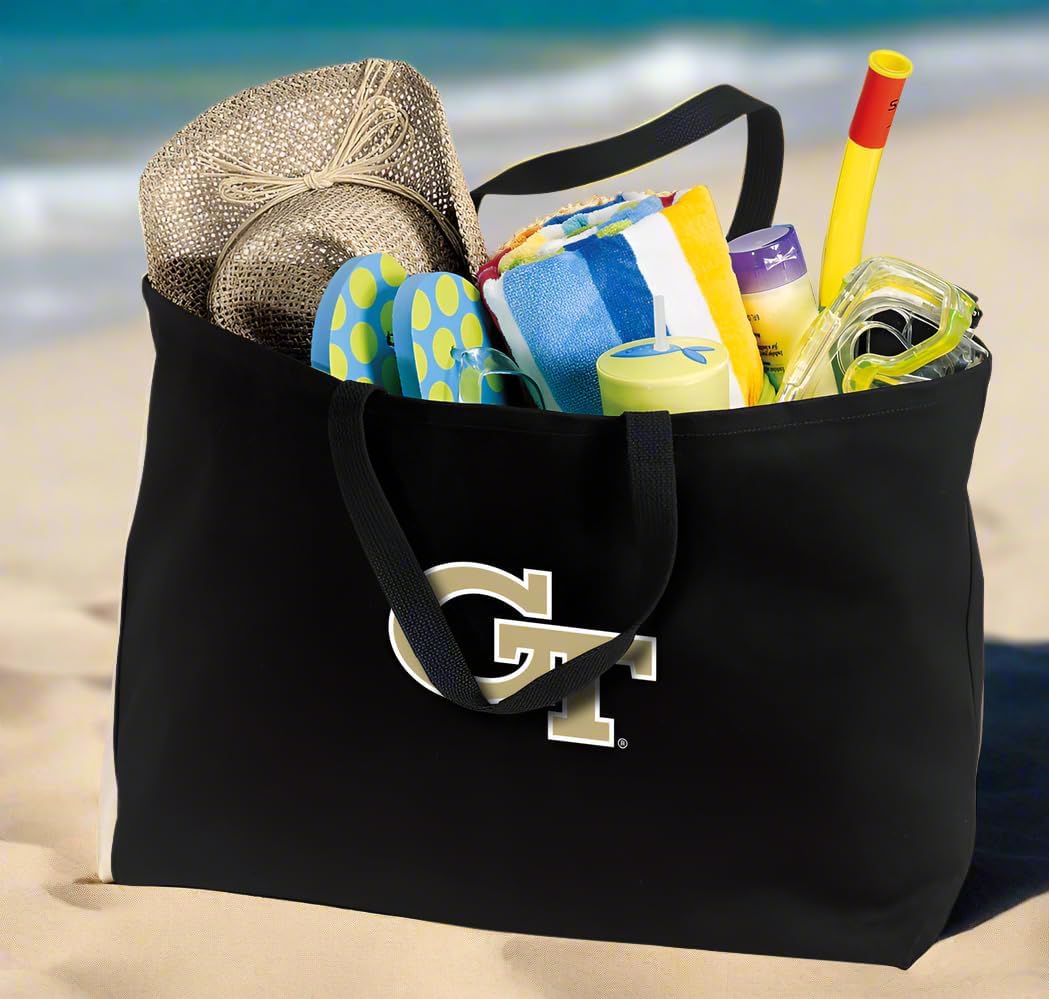 Broad Bay JUMBO Georgia Tech Tote Bag or Large Canvas Georgia Tech Shopping Bag