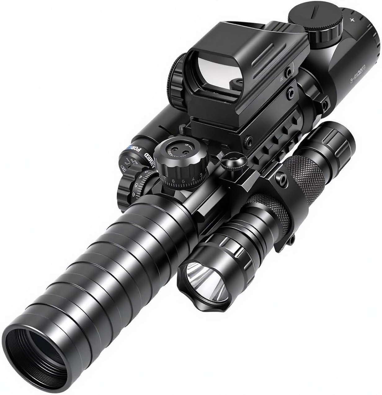 Riflescope 3-9x32 Optics, Red Dot Sight, Red Laser, Weaponlight