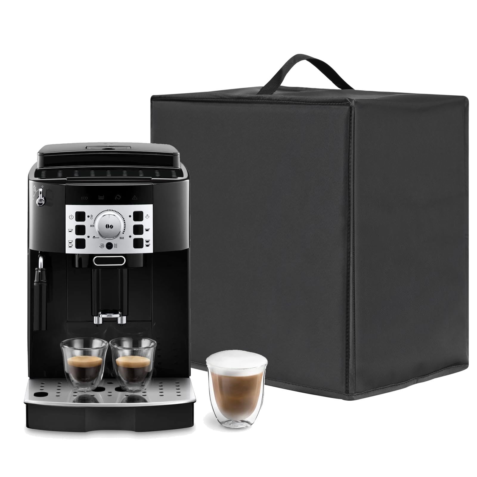 Copertura antipolvere universale impermeabile per macchina da caffè, compatibile con De'Longhi Magnifica S/Evo, Philips Serie 2200/3300/5400, Melitta Solo e altri, Nero, 40 x 26 x 44 cm