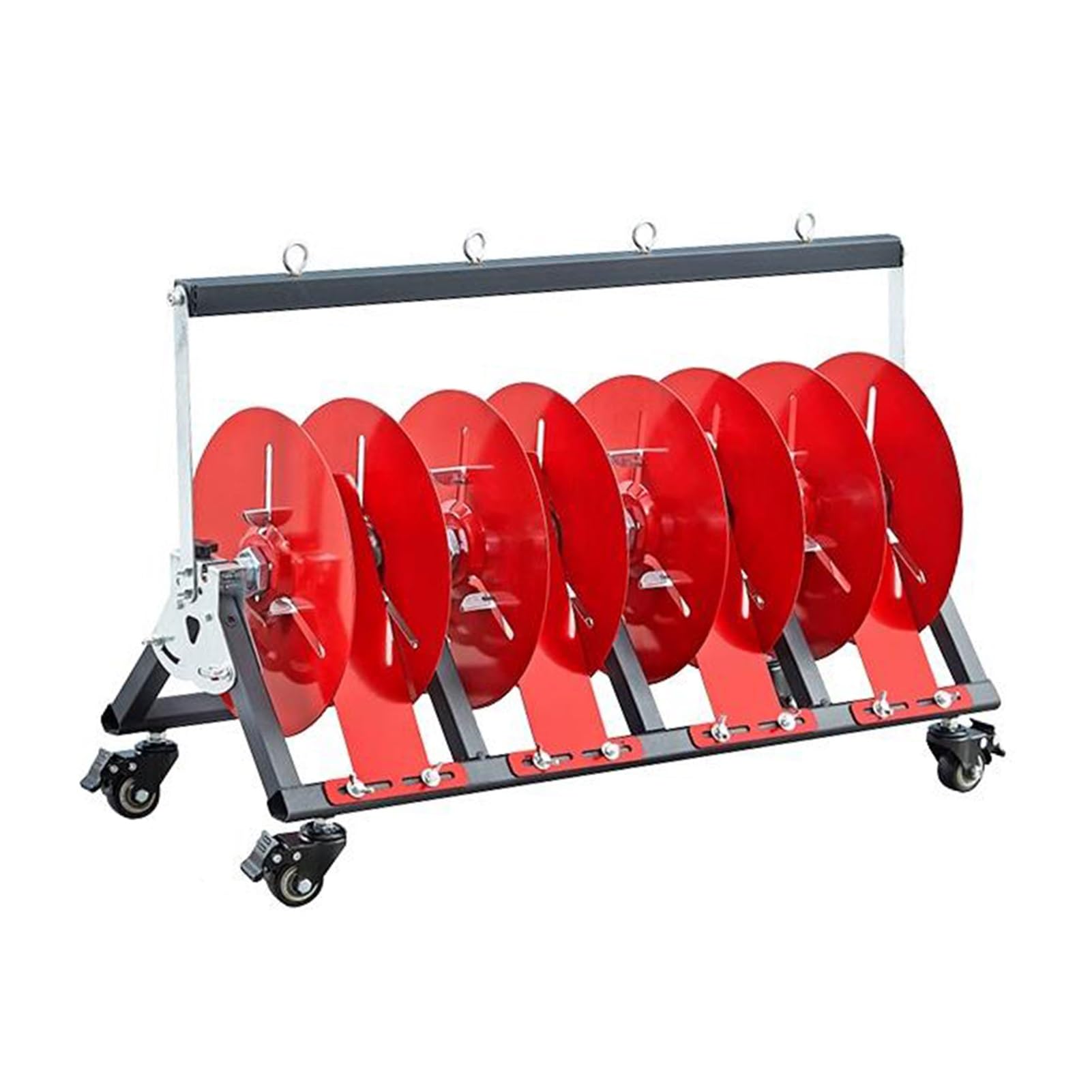 WDSOPK Portable Wire Spool Rack with Wheel, Multi-Spool Dispenser for Easy Cable Management on Construction Sites and Retail (67x45x28cm)