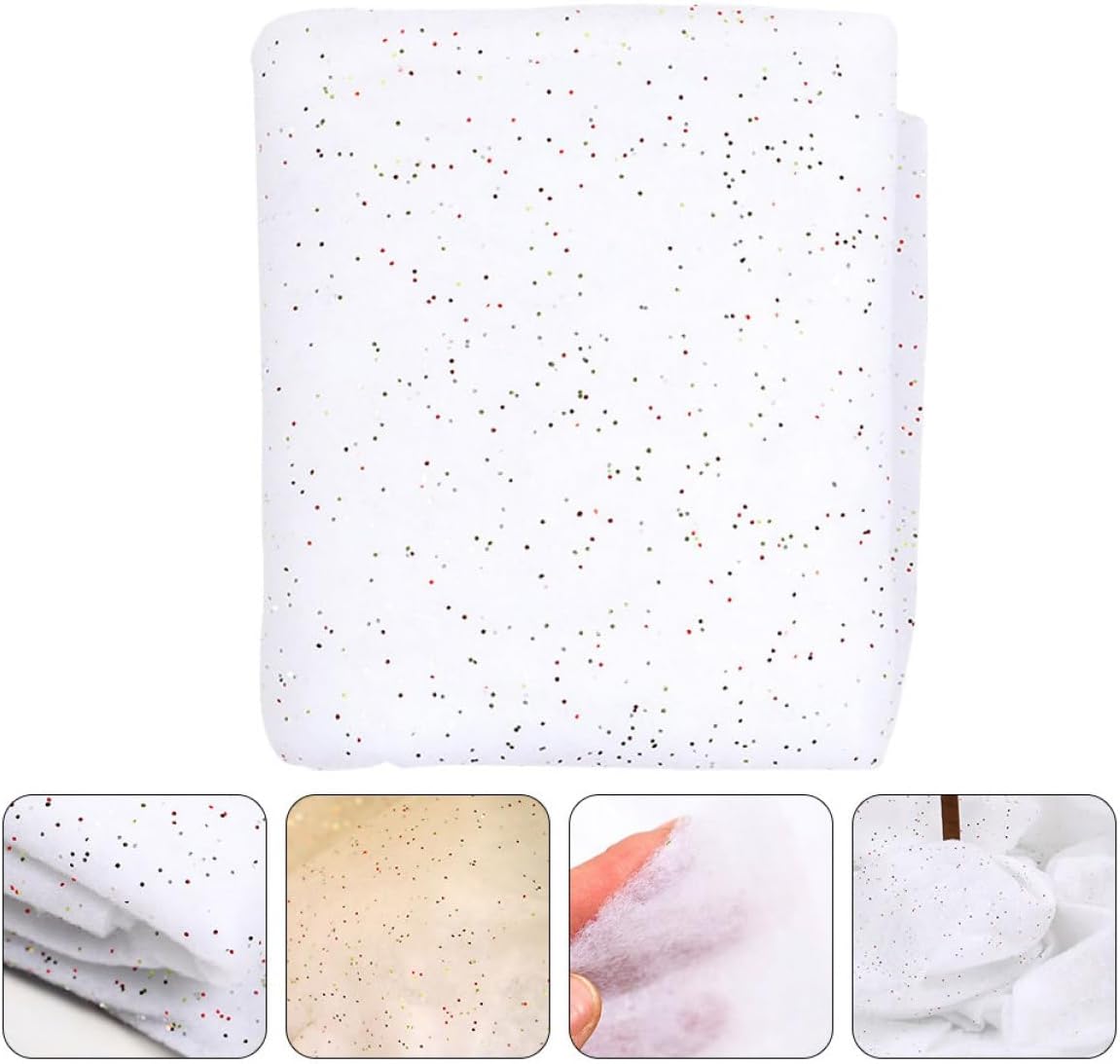 Christmas Decorative Fake Snow Blanket 92x92cm Artificial Snow Carpet for Holiday Party and Home Seasonal Display