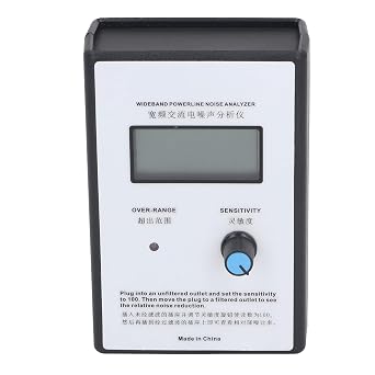 AC Power Noise Tester Noise Analyzer Small Speaker LED Indicator LCD Display ABS for Electronic Products Manufacturing US Plug 110 120VAC