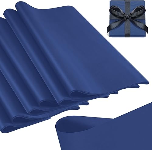 Qilery 500 hojas de papel de seda azul marino a granel para bolsas de regalo de 15 x 20 pulgadas, sin ácidos, hojas de papel de embalaje y regalo