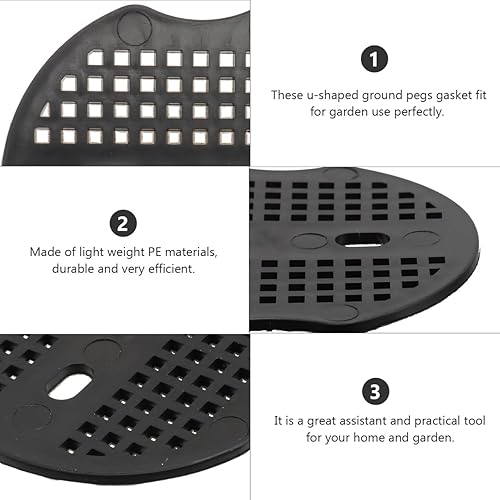 Miniatura 4 de Hemoton 100 Uds. Junta de grapas de paisaje, almohadilla para manualidades, estacas de jardín, tipo U, anclaje para tienda de campaña al aire libre,