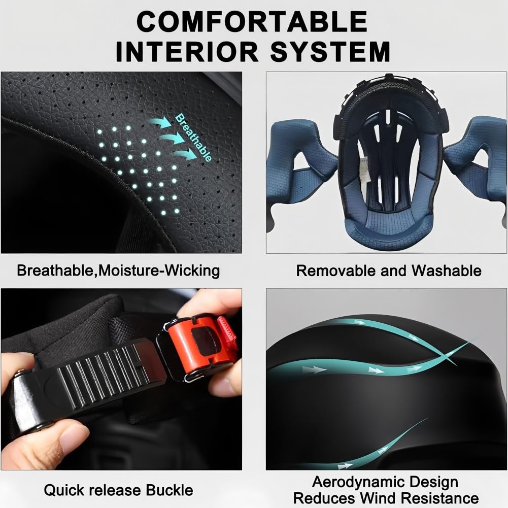Motorradhelm Für Herren Motorrad Klapphelm, Helm Motorrad Mit DOT/ECE Zertifizierung Integralhelm Mit Doppelvisier Roller Moped Helm Modulare Helm, Für Motorradhelm Herren Damen