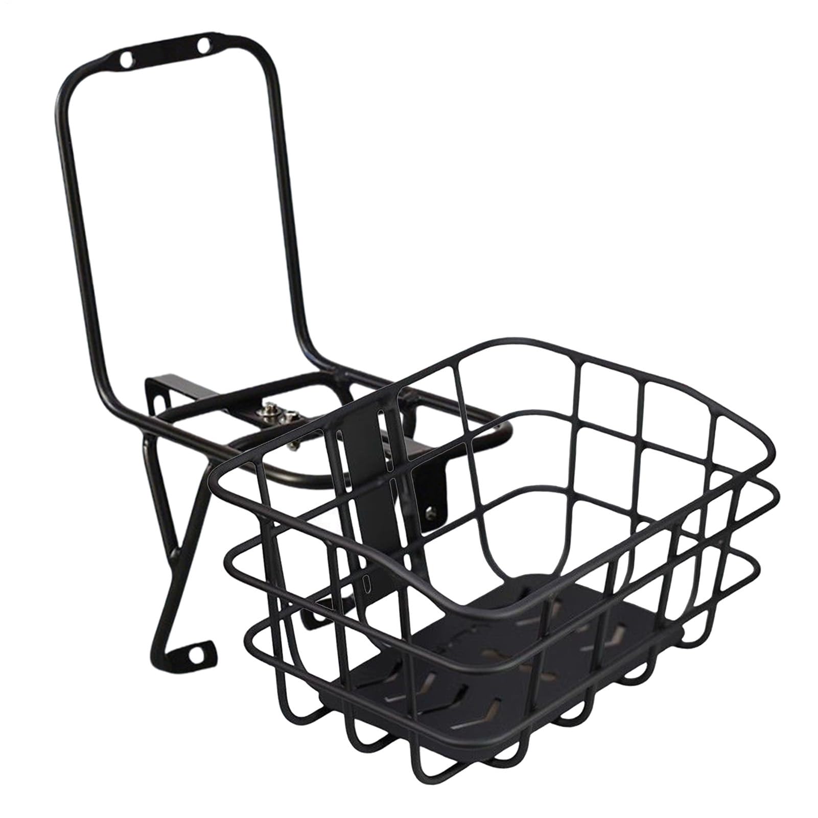 Kixolazr Front Basket for Bicycle | Bike Front Basket with No Drilling Brake Bracket - Aluminum Alloy Carrier for Cruiser Cycling Men Women Beach