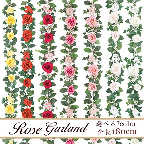 薔薇ガーランド 様々な種類ミックス大量 Amazon｜造花 ローズガーランド 1.8m 薔薇ツタ (ビューテイー)｜造花