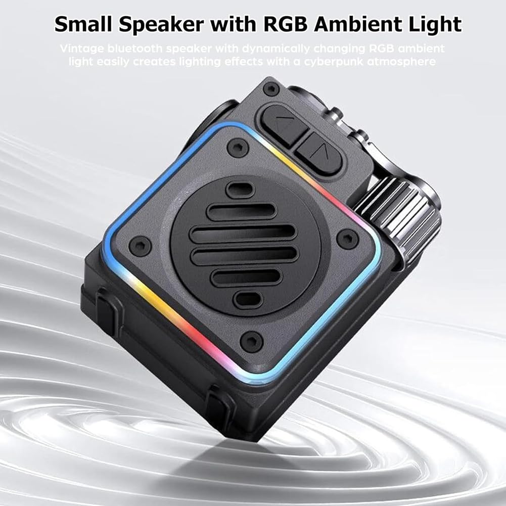 Enceinte Bluetooth Mini Portable pour la Musique en Plein Air, Appels Mains, Lecteur de Musique MP3 pour, Les Voyages, Le Camping et la Randonnée