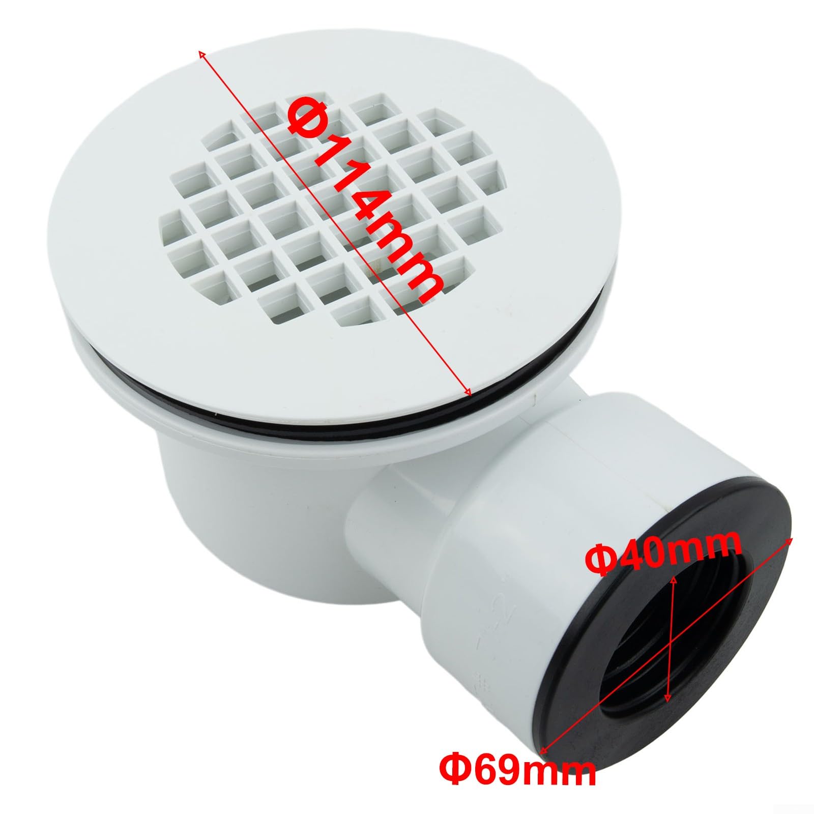 Pvc Shower Drain Fittings Pro 200mm X 200mm Outlet 75mm Floor Drain