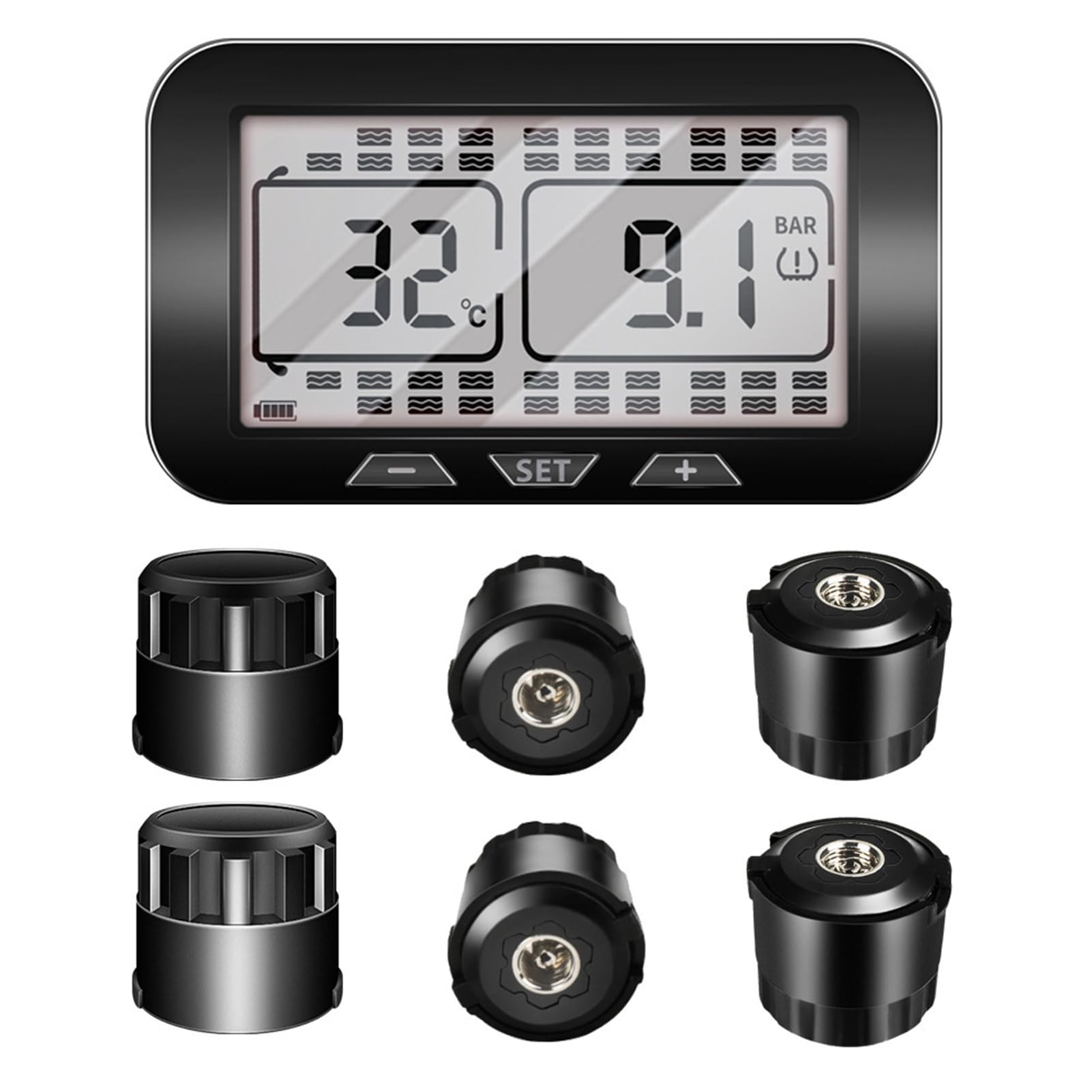 Sistema De Monitoreo De Presión De Neumáticos, TPMS Compatible Con Carga USB Y Solar, IPX7 A Prueba De Agua, Para Vehículos Recreativos Remolques Camiones Y Autocaravanas De 4 A 38 Ruedas(Size:6 wheel