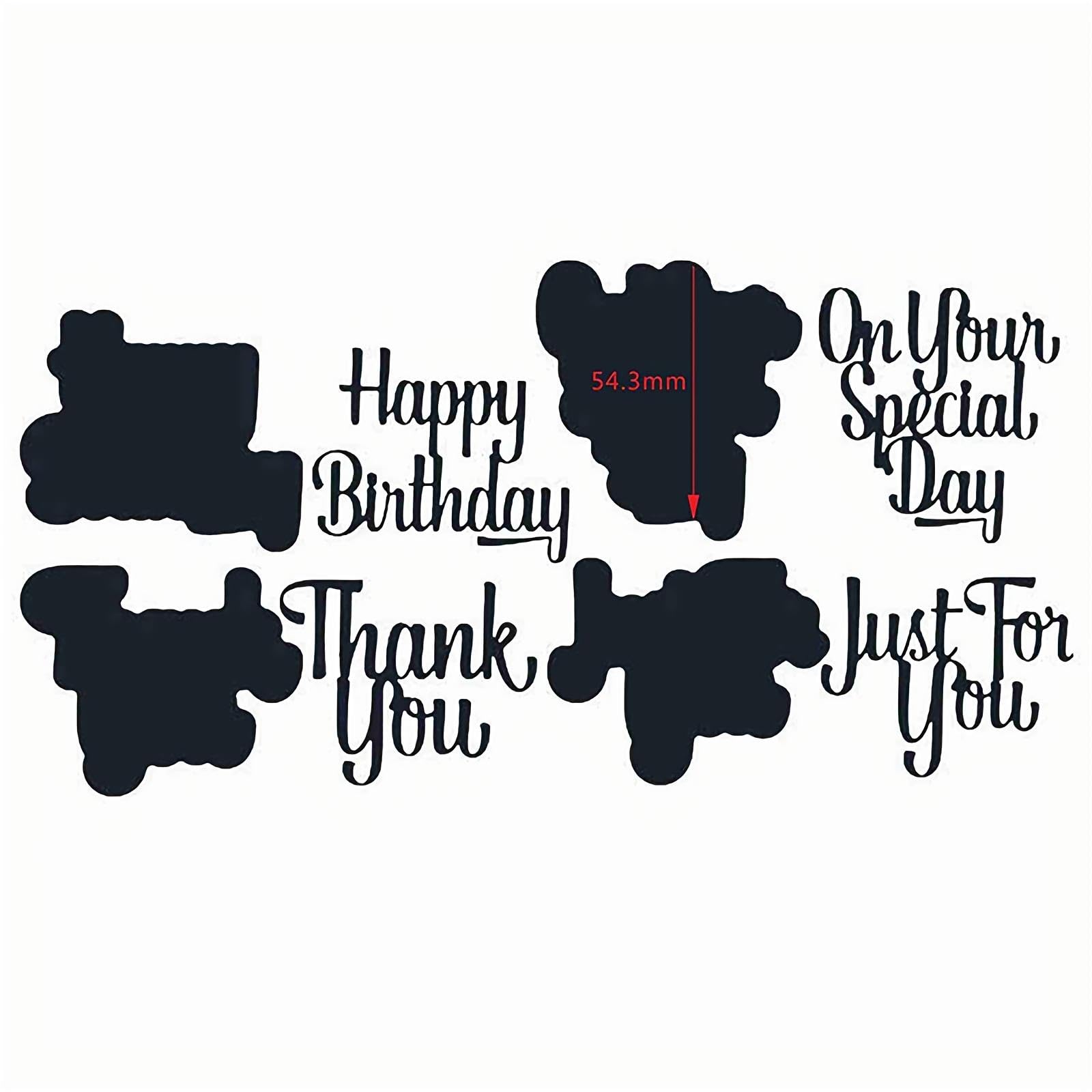 Briartw Happy Birthday Cutting Dies - Metal Stencils For Card Making, Scrapbooking, DIY Crafts