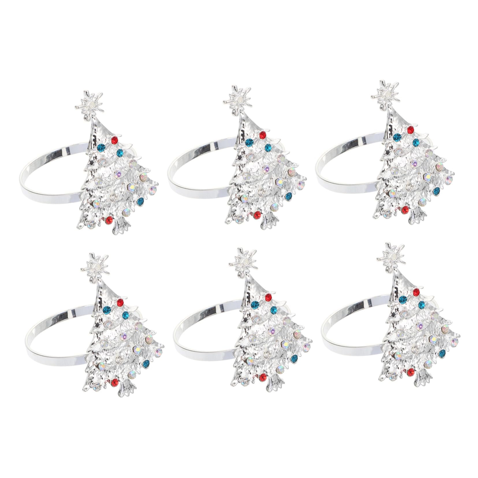 Cabilock 3 Ensembles Lot De 3 Boucles De Serviette De Noël Bannière Gnomes Décoration De Porte De Garage De Noël Guirlande Ronds De Serviette De Arbre De Noël 6 pièces * 3