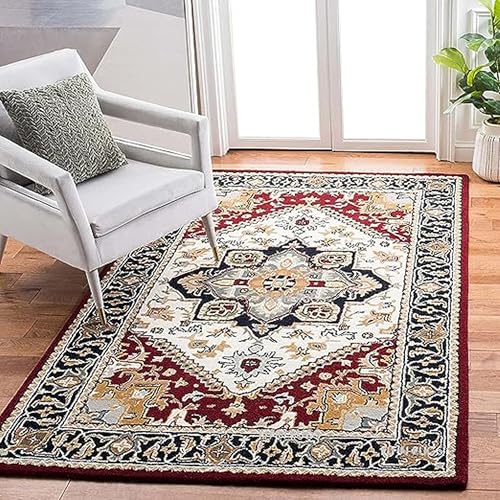 Image of 10x14 Ft Wool Area Carpet - Designer Hand-Tufted Rug for Large Bedrooms, Offices & Reception Areas