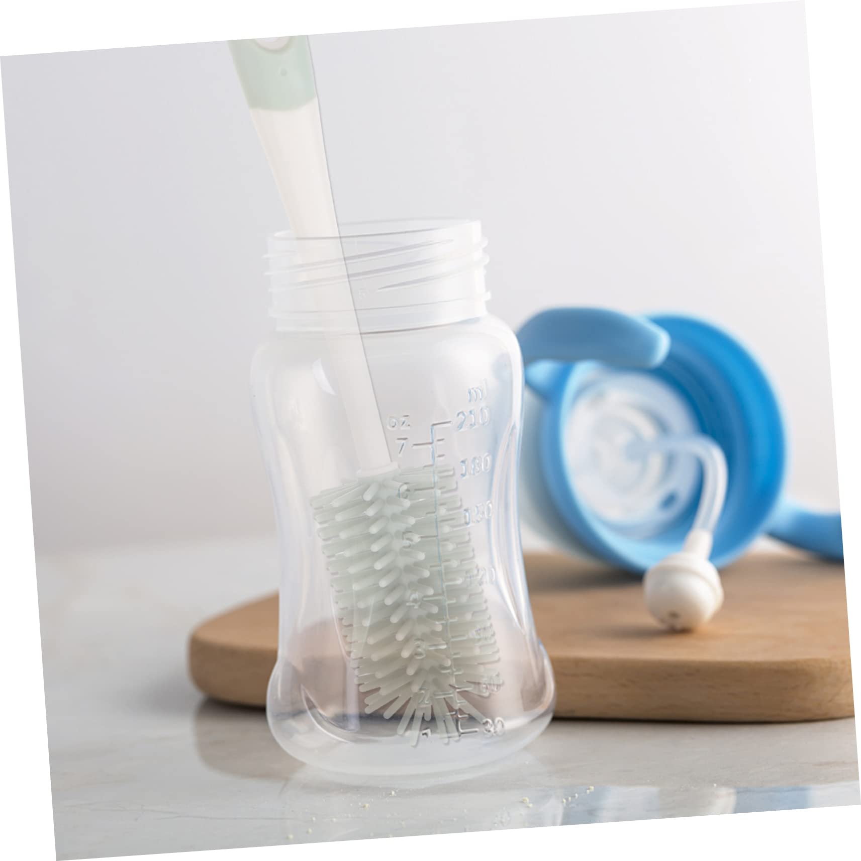 TOYANDONA 2 Pz Set Di Spazzole Per La Pulizia Spazzola Per La Pulizia Delle Bottiglie Di Latte Scovolino Per Bambini Abito Contenitore Pennello Per Bollitore Silicone Alimentare Bambino