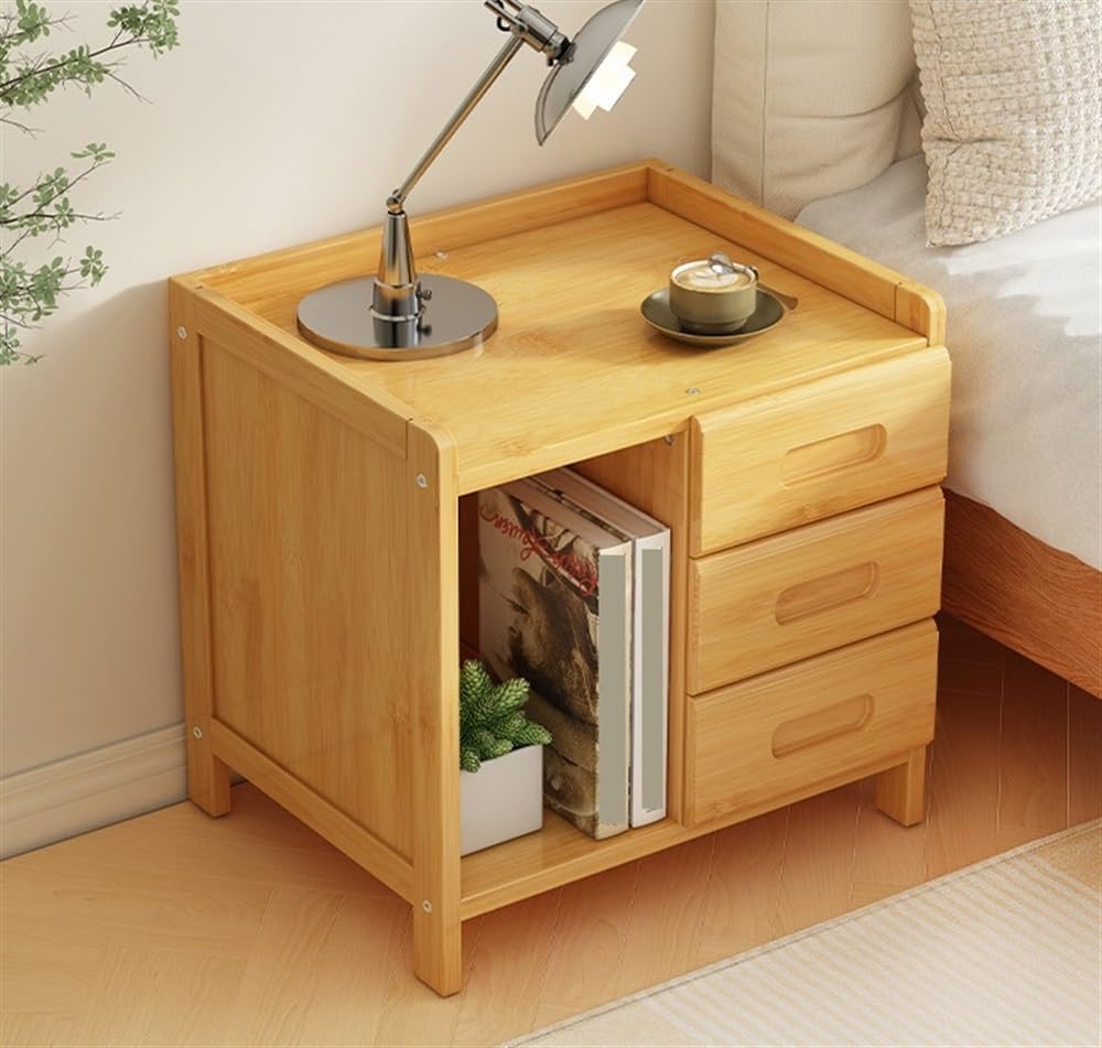 Table de chevet moderne bois massif table d'appoint chambre avec tiroir de rangement salon