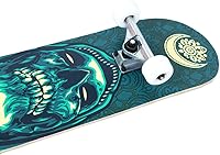 Vista 4 de ANNEE Patineta profesional completa de 31 x 8 pulgadas, 7 capas de madera de arce canadiense de doble patada, patinetas cóncavas de trucos