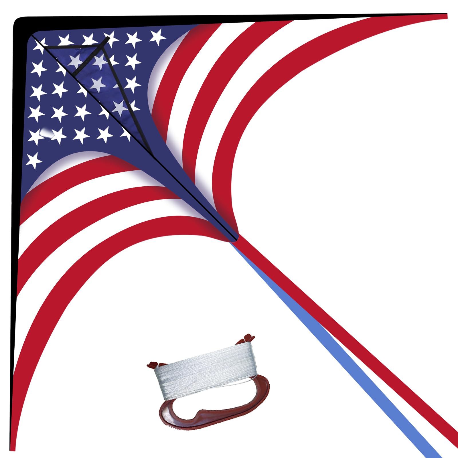 TOY Life 48.4'' Large Kites Easy to Fly for Kids Adults with 328.1 FT String, Beach Kite Outdoor Game Outside Toys Activity Summer Toys for Kids