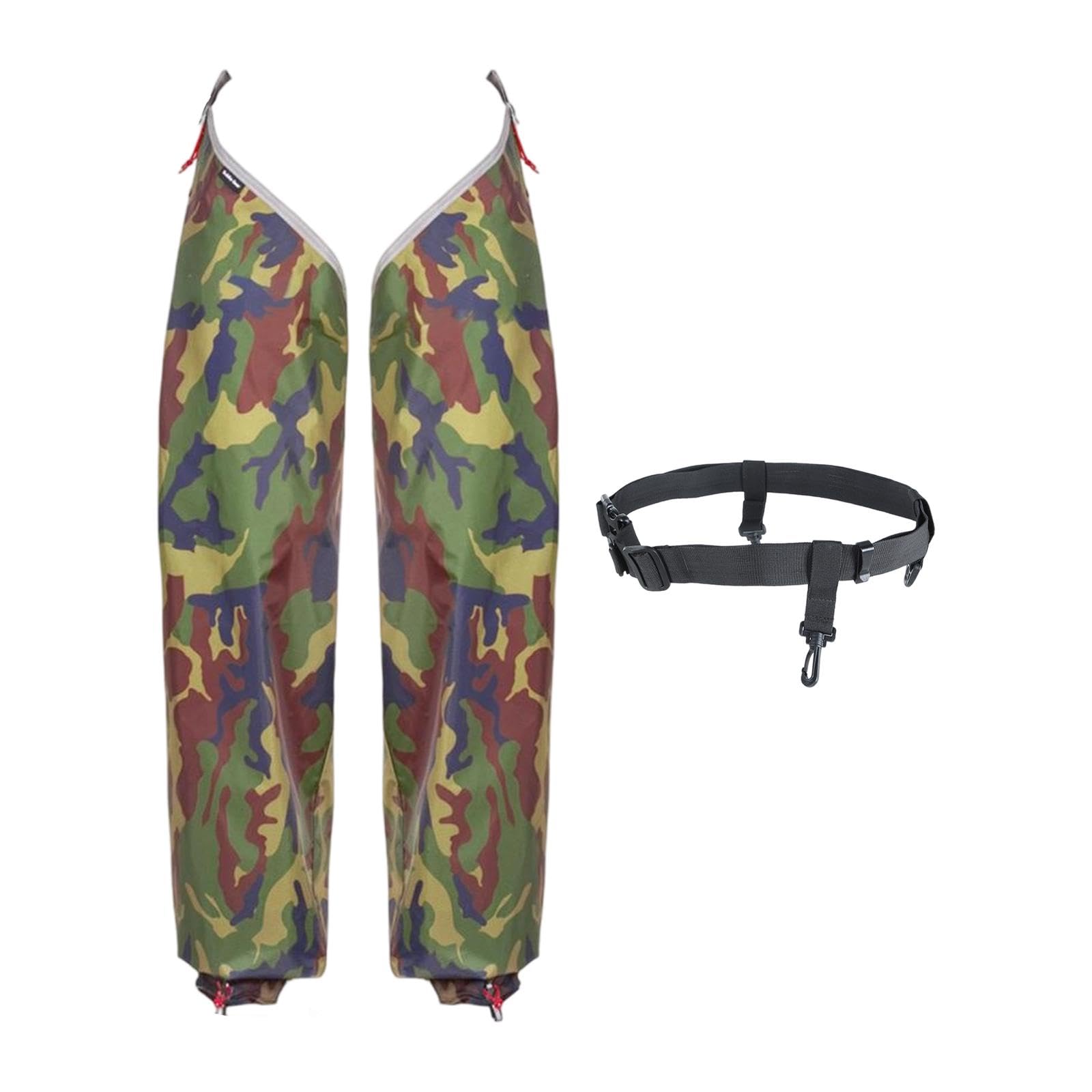 TISHITA Pantalones para Lluvia Ligeros Impermeables Plegables de Poliéster con Ajuste Adaptable Y Cubrepiernas Desmontables Diseño Portátil Y Antideslizante