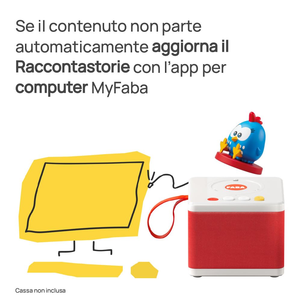FABA Personaggio Sonoro – Gallina Puntolina – Storie e fiabe sonore per bambini e bambine 3-5 anni - Ascoltabile i Raccontastorie FABA, gioco educativo versione italiana