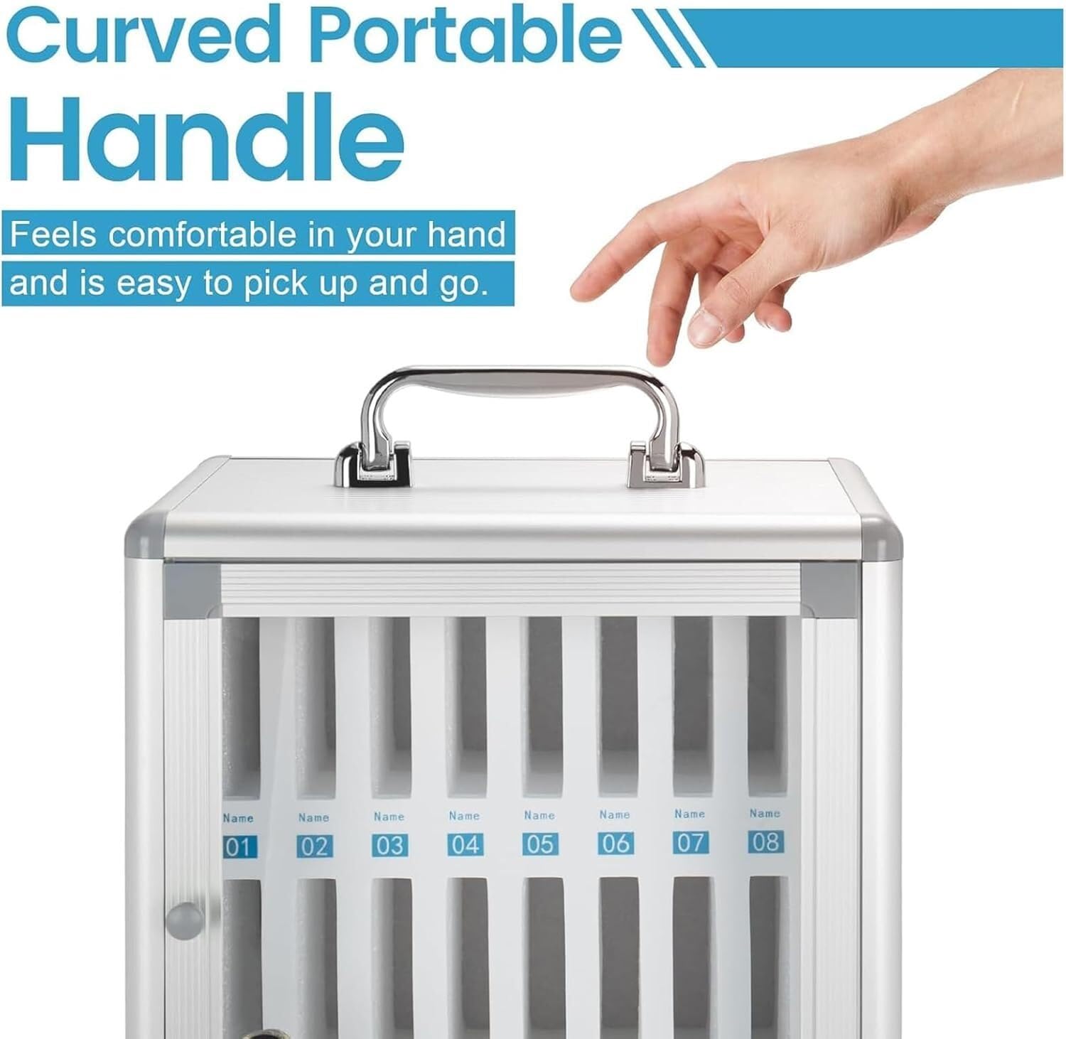 Caja fuerte para teléfono montada en la pared con asa 24 práctico armario de almacenamiento para dispositivos móviles solución segura y conveniente para ahorrar espacio