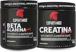 Creatina 100% Pura 500g + Beta Alanina 100% Pura 500g - Espartanos Suplementos
