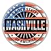 Nashville USA Flag Grunge Stamp Hochwertigen Auto-Autoaufkleber 12 x 12 cm