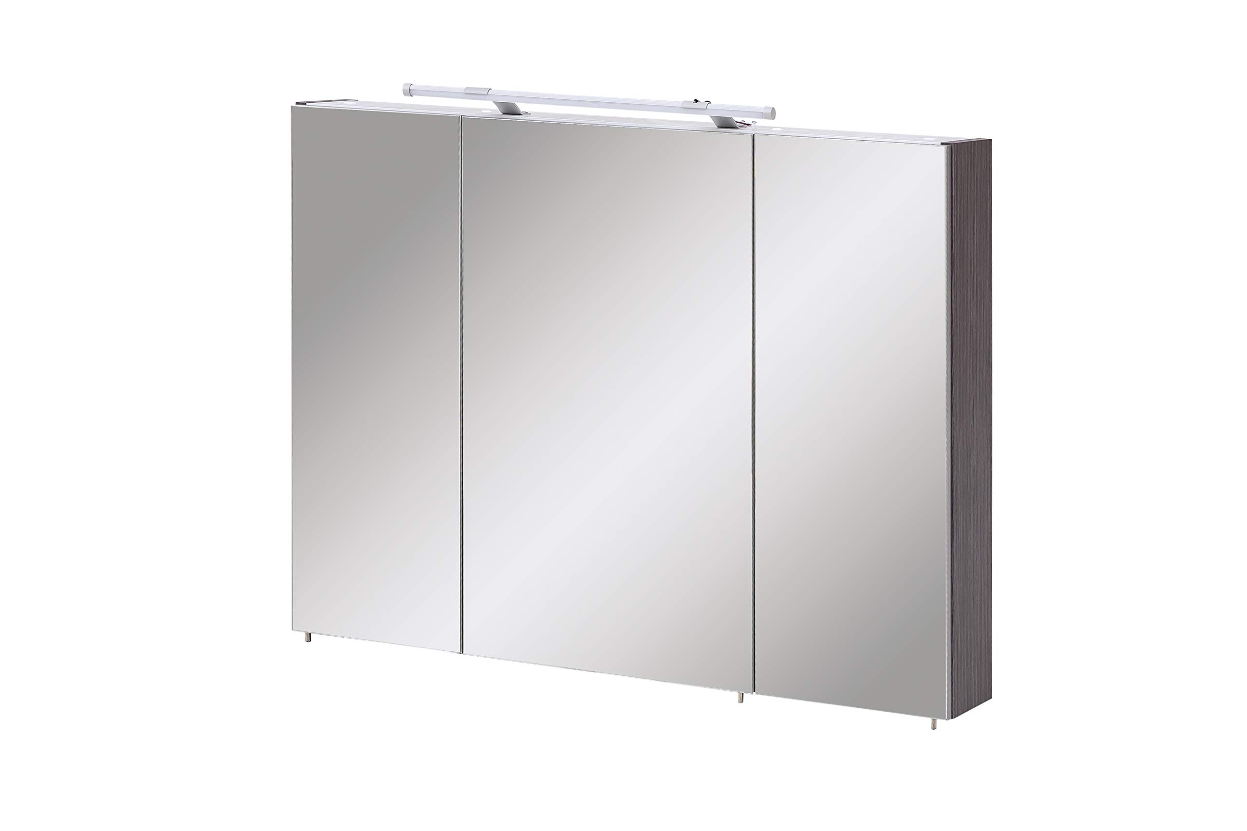 Schildmeyer 144571 Trient Armoire À Miroir, Gris Cendré, 90 x 16 x 75 cm