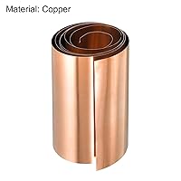 Vista 84 de uxcell Copper Sheet Roll, Metal Foil Plate 1000mm x 20mm x 0.8mm