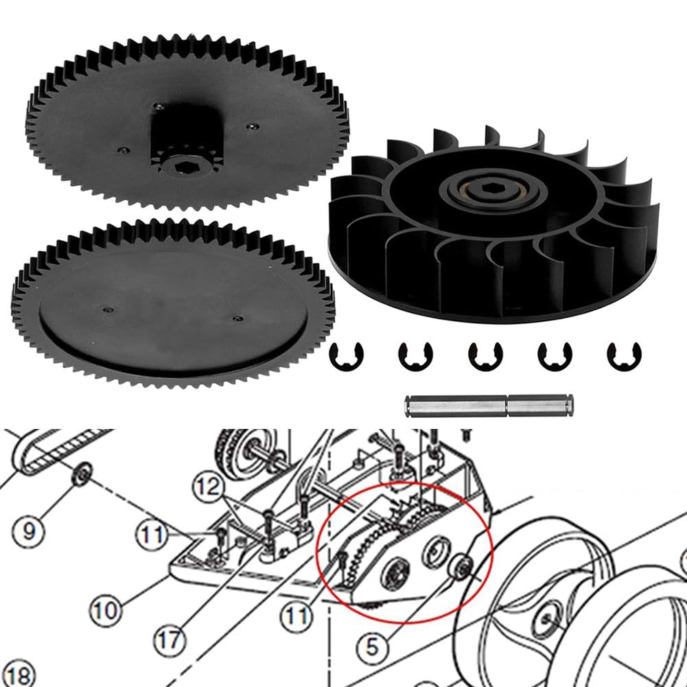 ReachMall Kit de engranajes de tren de transmisión para Polaris 360 380 limpiador de piscinas con rodamientos, piezas de repuesto de fácil instalación y reparación de mantenimiento