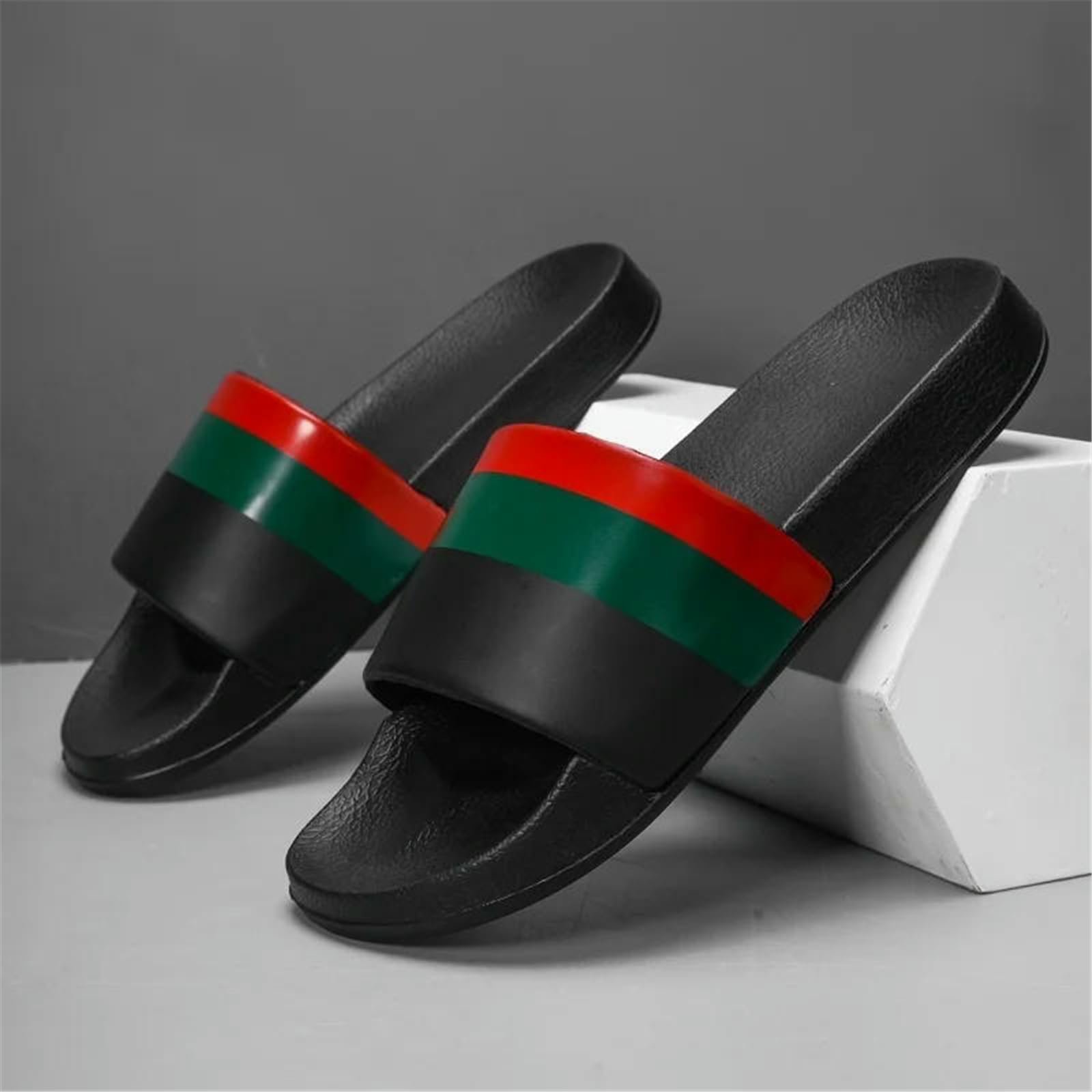 Ciabatte Uomo Scarpe da Casual All'aperto Sandali Estivi Spiaggia Antiscivolo Plus Size-Rosso_a-45