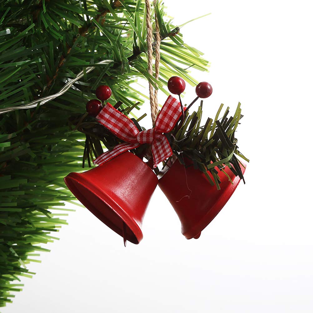 aqxreight Metal Horn Christmas Tree Ornaments Lovely Christmas Tree Hanging Pend for W Anniversary Party Christmas Tree OrnamentsChristmas Tree Hanging Pendants and Charming (Red)