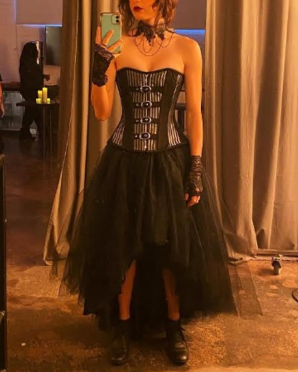 Tüllrock für Damen, zum Schnüren, für Hochzeit, Party, Abschlussball, Cocktail, Netzstoff, langer Tüllrock